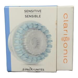 Clarisonic Cleanser Brush Head Pack of 2 Device Parts Sensitive Round Dome NEW